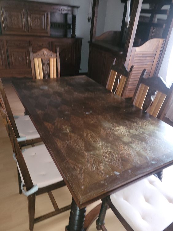 Table ancienne à manger 8 personnes ,avec 6 chaises (Gebraucht) in ...