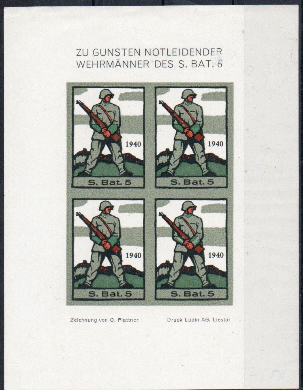 Tutti i francobolli: Infanterie 70A/6** s.Bat.5 Kat.50.- – Usato da Herrliberg venduto da Lfrifda