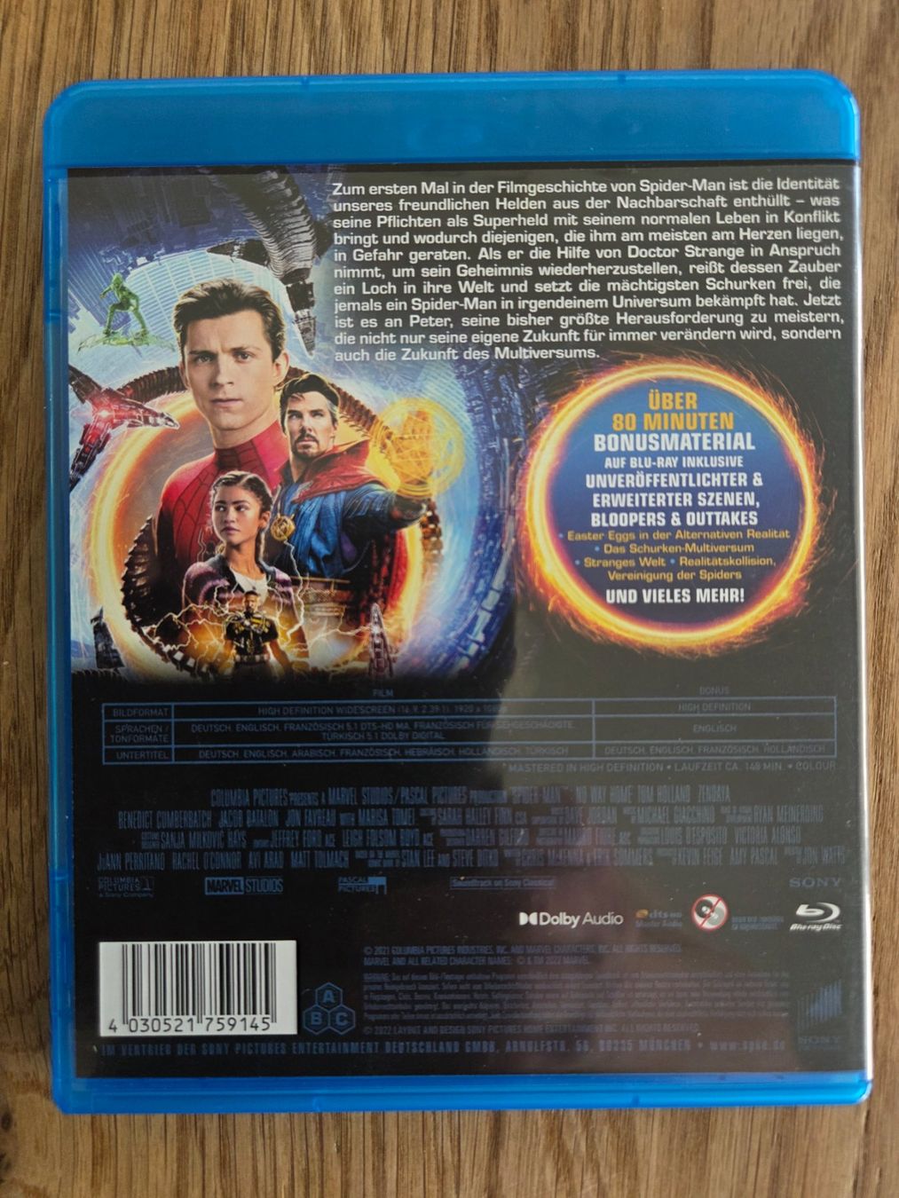 Tutti i DVDs: Spiderman - No Way Home (Blu-Ray) – Nuovo (secondo la descrizione) da Niederhelfenschwil venduto da George27 1