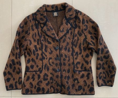 Winterjacke Animalprint Cognac-schwarz von Madeleine Gr. 42