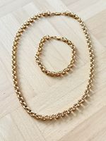 Elegante Goldkette und Armband Set 18k PL