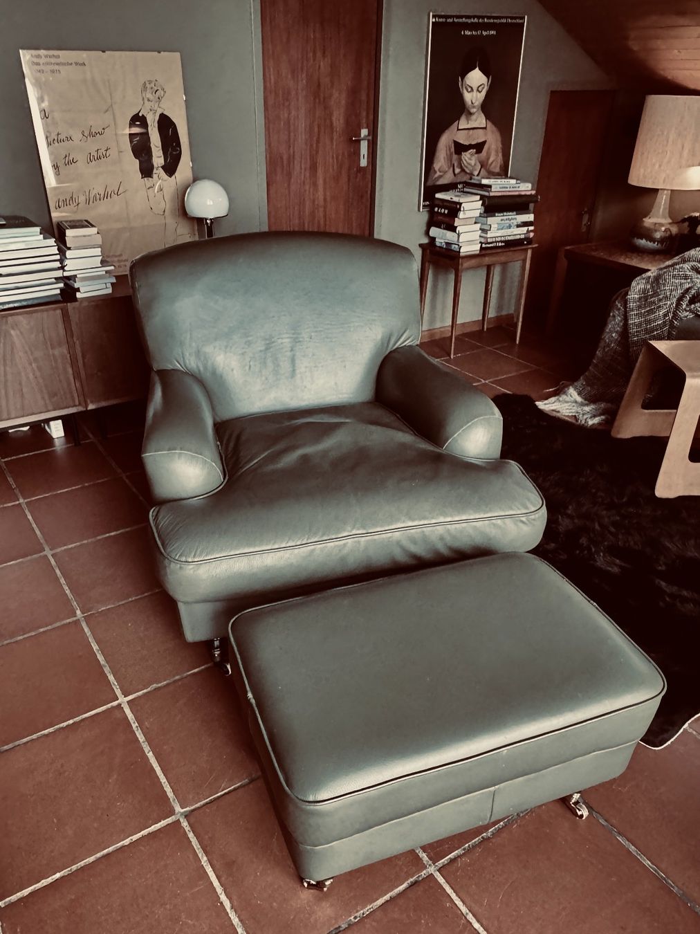 Lambert Poltrone: LAMBERT CONTINENTAL Sessel Leder Oliv Designklassiker Sessel – Usato da Himmelried venduto da 22StudioCH 2