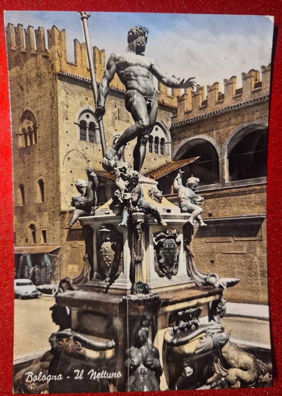 Cartoline postali: Bologna Neptunbrunnen, 1958 – Usato da Melchnau venduto da Arthurius