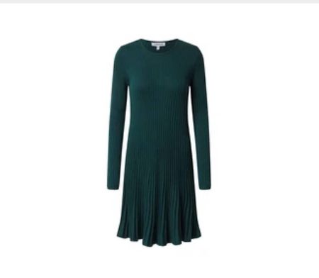 Flaschengrünes Kleid von Edited