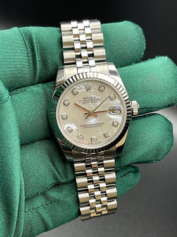 Rolex Orologi: Rolex Datejust 31 Mutterperlmutt und Diamanten 178274 – Usato da Lugano venduto da luganotopwatches 6