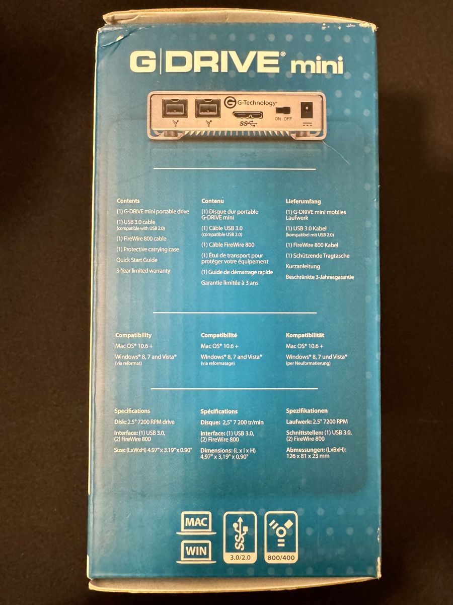 Dischi rigidi: G-Technology G-DRIVE mini 1TB USB 3.0 Festplatte HDD – Nuovo (secondo la descrizione) da Zürich venduto da Nobs1 3