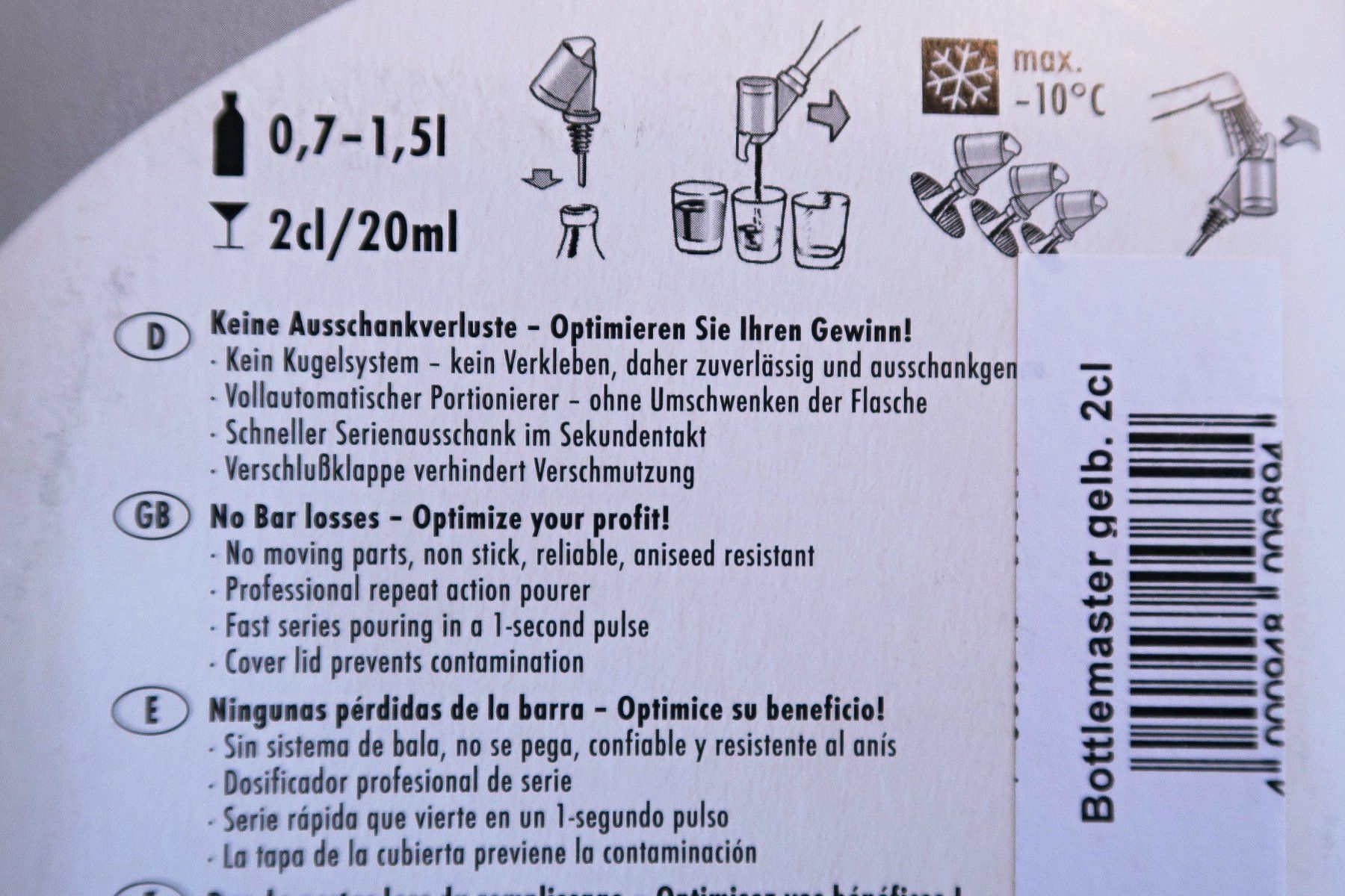 Altro in Stoviglie & Bicchieri: Portionierer 2,0cl gelb (Bottle-Master 3000) – Nuovo e nell'imballaggio originale da Hombrechtikon venduto da Bluecoral 3