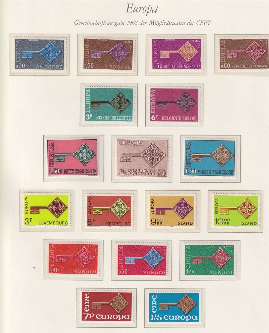 Tous les timbres: Europa Markensammlung 1966-1977** – Neuf (Voir description) à Langenthal par 1195 2