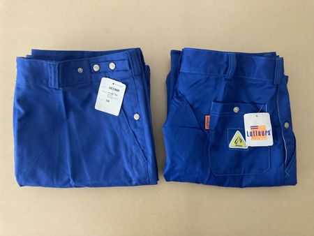 Neu 2× Lutteurs Arbeitshose schwerentflammbar blau in Gr. 56