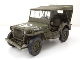 Jeep Willys U.S. Army 1943-1945 matt-oliv   1:18 von Welly