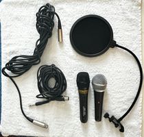Mikrofone 2 x + Audiokabel + Verlängerungskabel + Filter