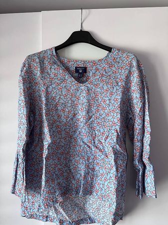 GANT Bluse geblümt Gr. 36  hellblau/rosa