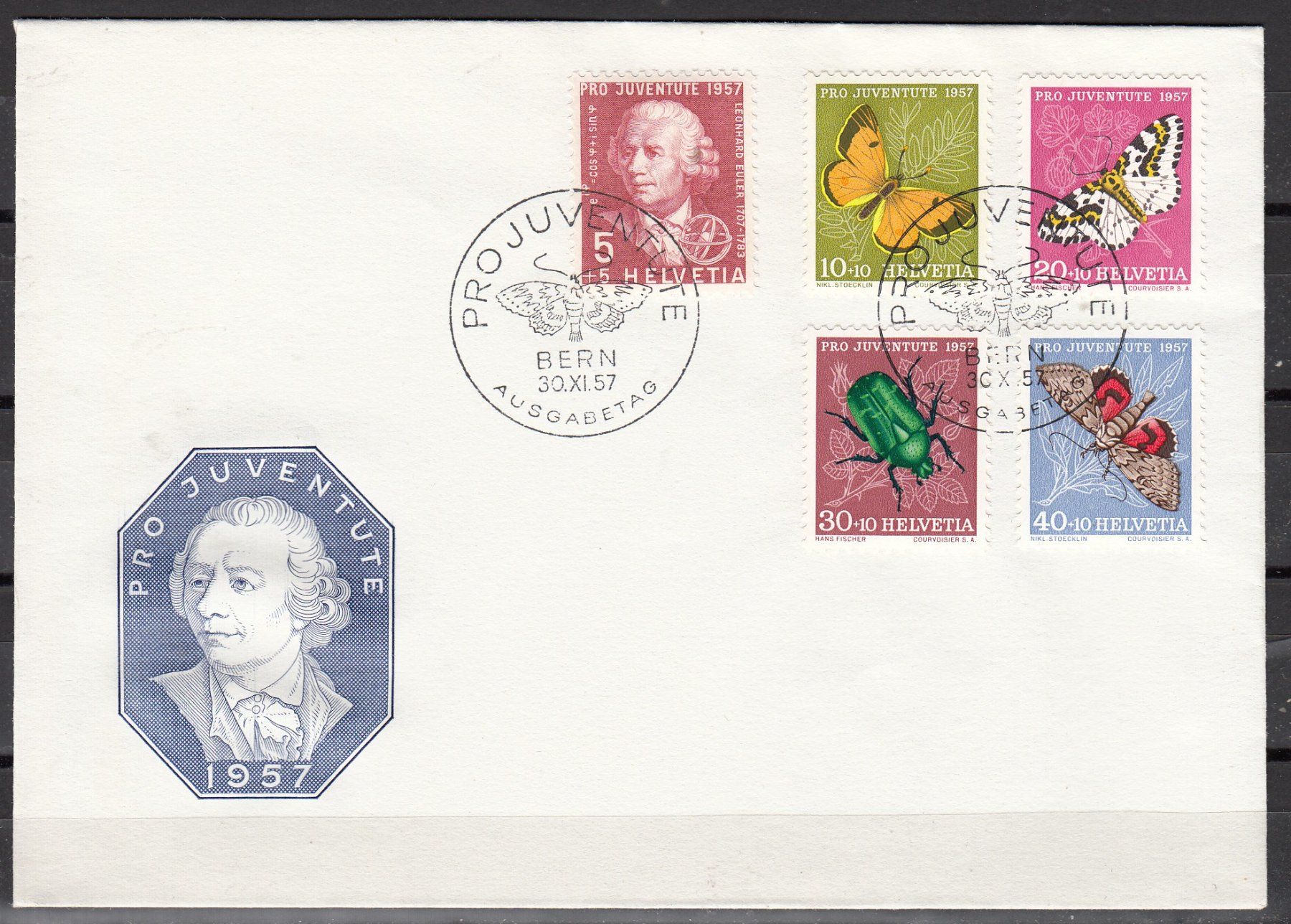 Tous les timbres: Brief Schweiz FDC  Pro Juventute 1957 – D'occasion à Herrliberg par Lfrifda