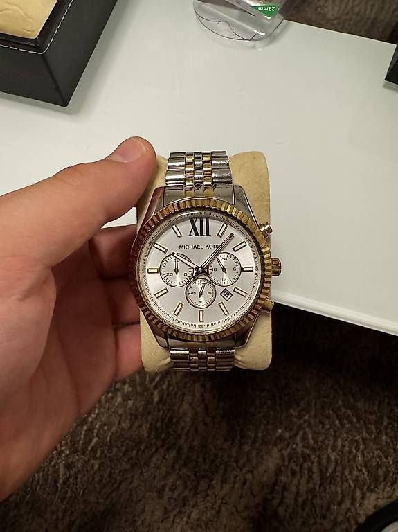 Michael Kors Orologi: Michael Kors Chronograph Silber/Gold – Usato da Kriens venduto da Fraxons