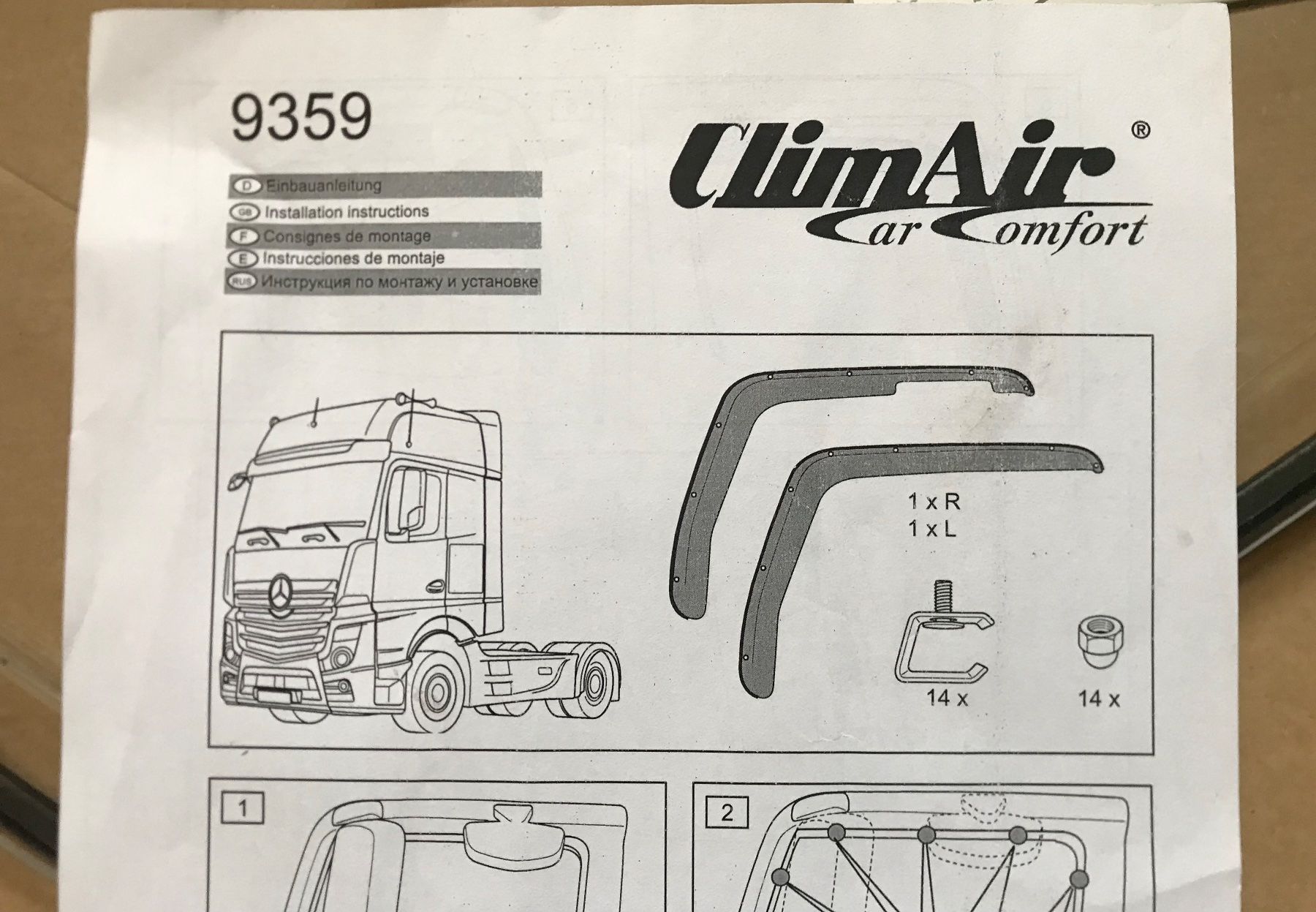 Mercedes-Benz Tutti i ricambio: Windabweiser, Mercedes Actros MP 4/5 – Nuovo e nell'imballaggio originale da Altdorf UR venduto da Egypt03 1