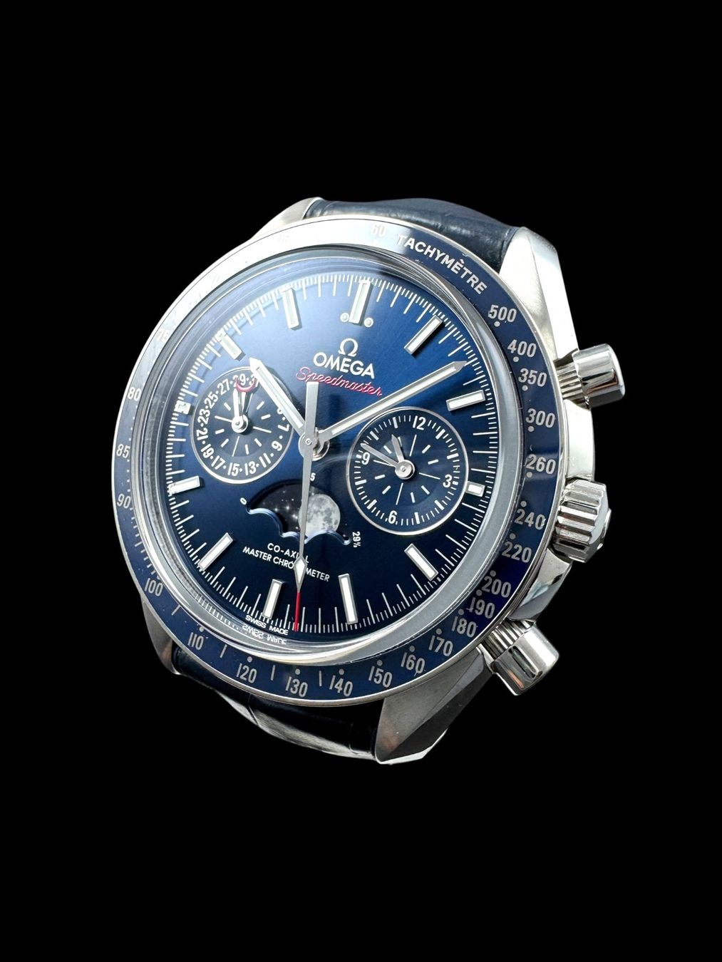 Omega Orologi: Omega Speedmaster Automatic Moonphase 45mm Fullset *U1421 – Usato da Zürich venduto da GalerieInauen 2