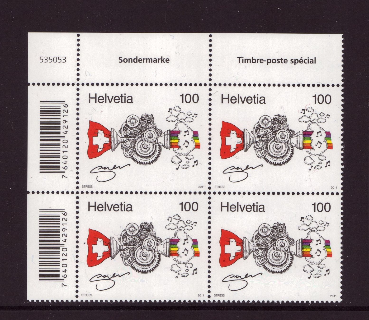 Tutti i francobolli: 2011 Sondermarken Rapper Stress 4er-Bl. postfrisch** – Nuovo (secondo la descrizione) da Eggersriet venduto da stamp303