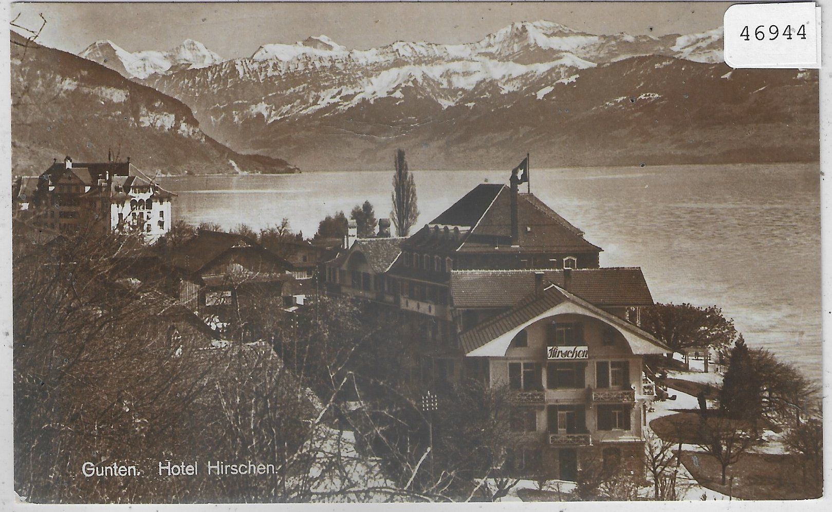 Cartoline postali: Gunten - Hotel Hirschen – Usato da Ettingen venduto da Kartenplanet