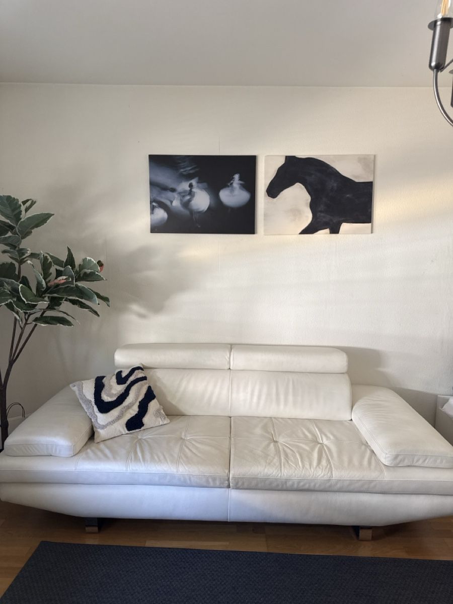 Sofas: White Leather Sofa Used Good Condition 200cm Length – Gebraucht aus Zürich von die_9dqq 1