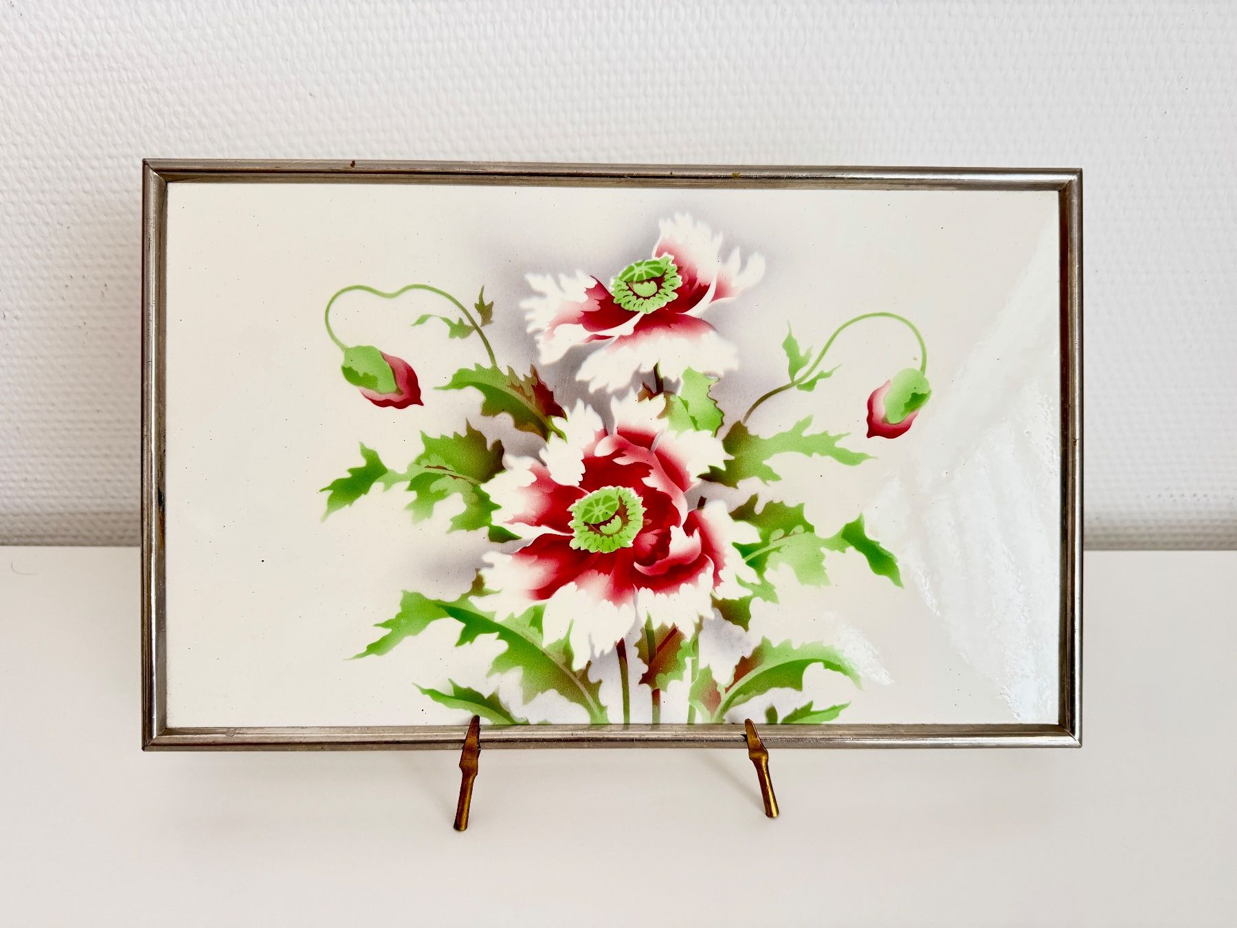 Sottobicchieri: Jugendstil Untersetzer mit Mohnblumen – Usato da Egg b. Zürich venduto da chantilly-lace