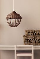 Kinderzimmerlampe Rattan in Eichelform