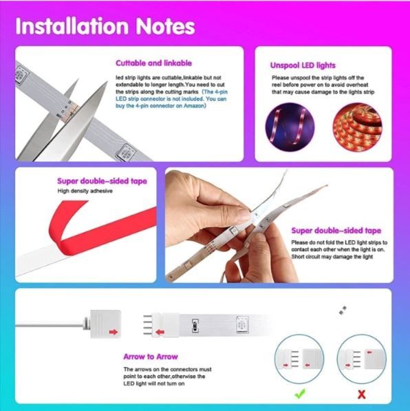 Ghirlande e barre luminose: 3m Bluetooth Bande Ruban Guirlande LED – Nuovo (secondo la descrizione) da Yverdon-les-Bains venduto da rogi80 5