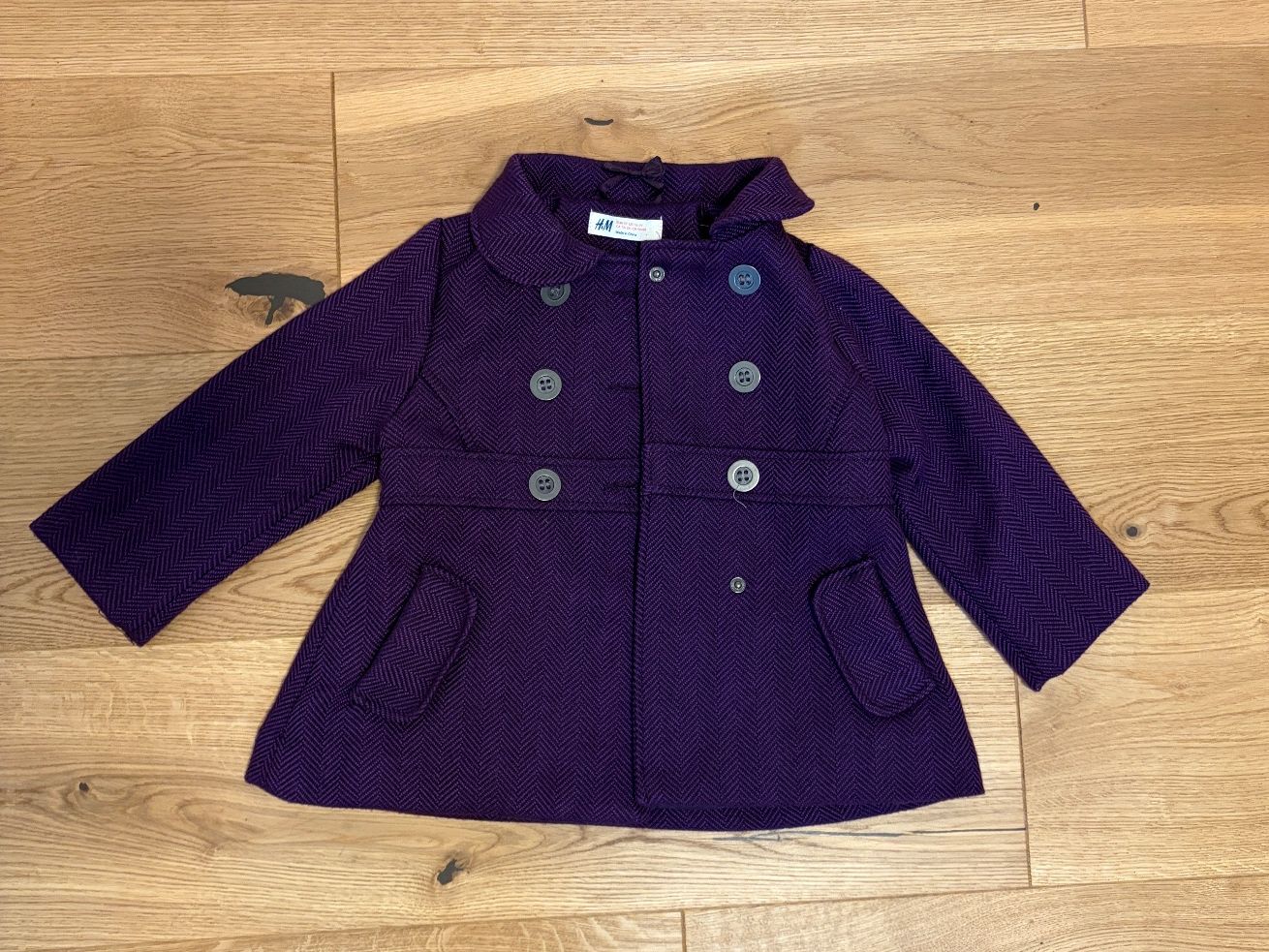 H&M Giacche & Cappotti: H&M Mädchen Mantel, Grösse 92, Lila – Usato da Riedt b. Erlen venduto da f.brown