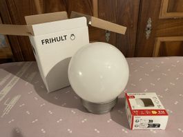 FRIHLUT Kugellampe weiss E14 NEU & OVP ink. Glühbirnen
