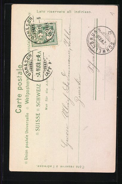Cartoline postali: Appenzellerin mit Blumenstab vor einer K – Usato da Berlin venduto da bartko-reher 1