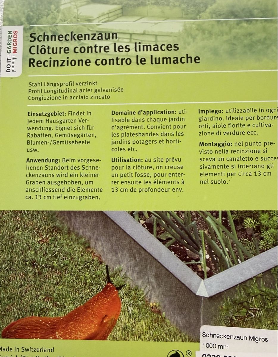 Recinzioni: Schneckenzaun Gartenbeet Stahl – Nuovo e nell'imballaggio originale da Gontenschwil venduto da Datei 1