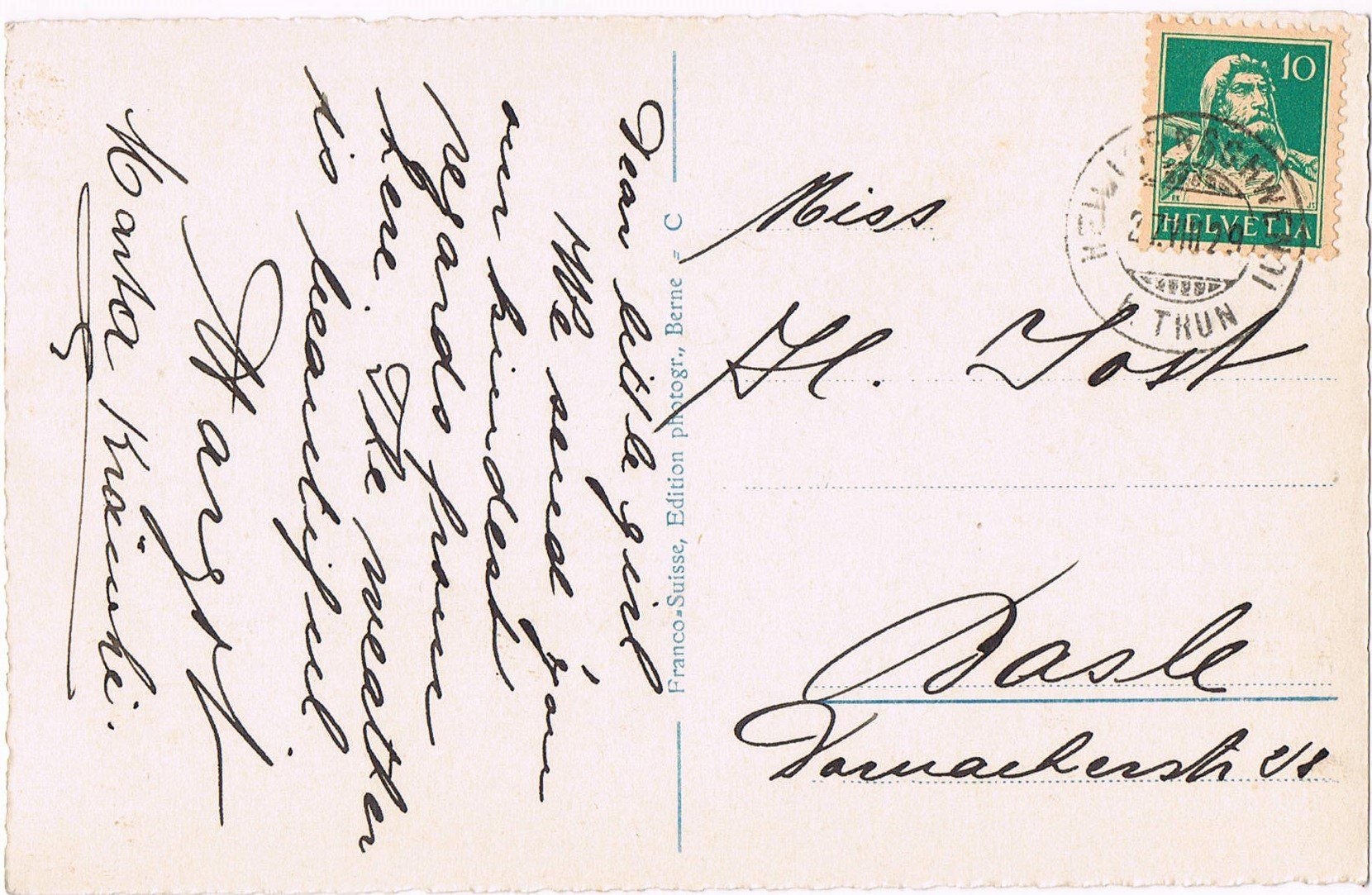 Cartoline postali: Heiligenschwendi Sanatorium – Usato da Buchs AG venduto da Baerfisch 1