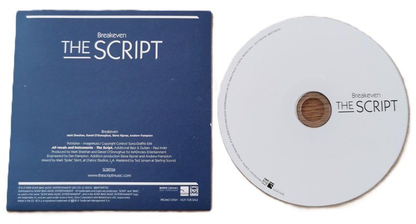 CDs: The Script – Breakeven  (CD-Single) – D'occasion à Wilen b. Wollerau par morethanmusic 1