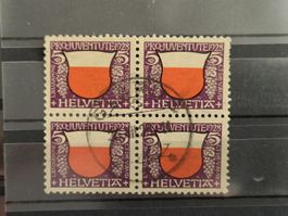 1928 PJ Lausanne Viererblock Top Stempel