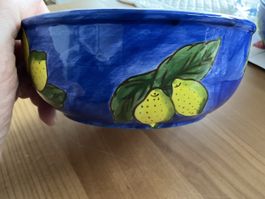 4 Schalen Studio Nova Lemon Fish blau gelb Keramik Set