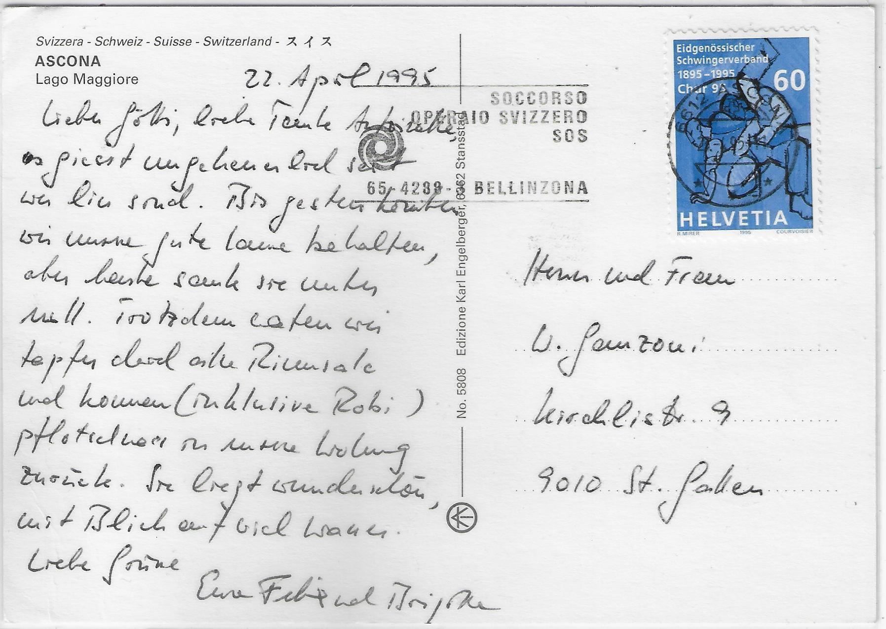 Cartoline postali: Ascona - Stadtpartie – Usato da Ettingen venduto da Kartenplanet 1
