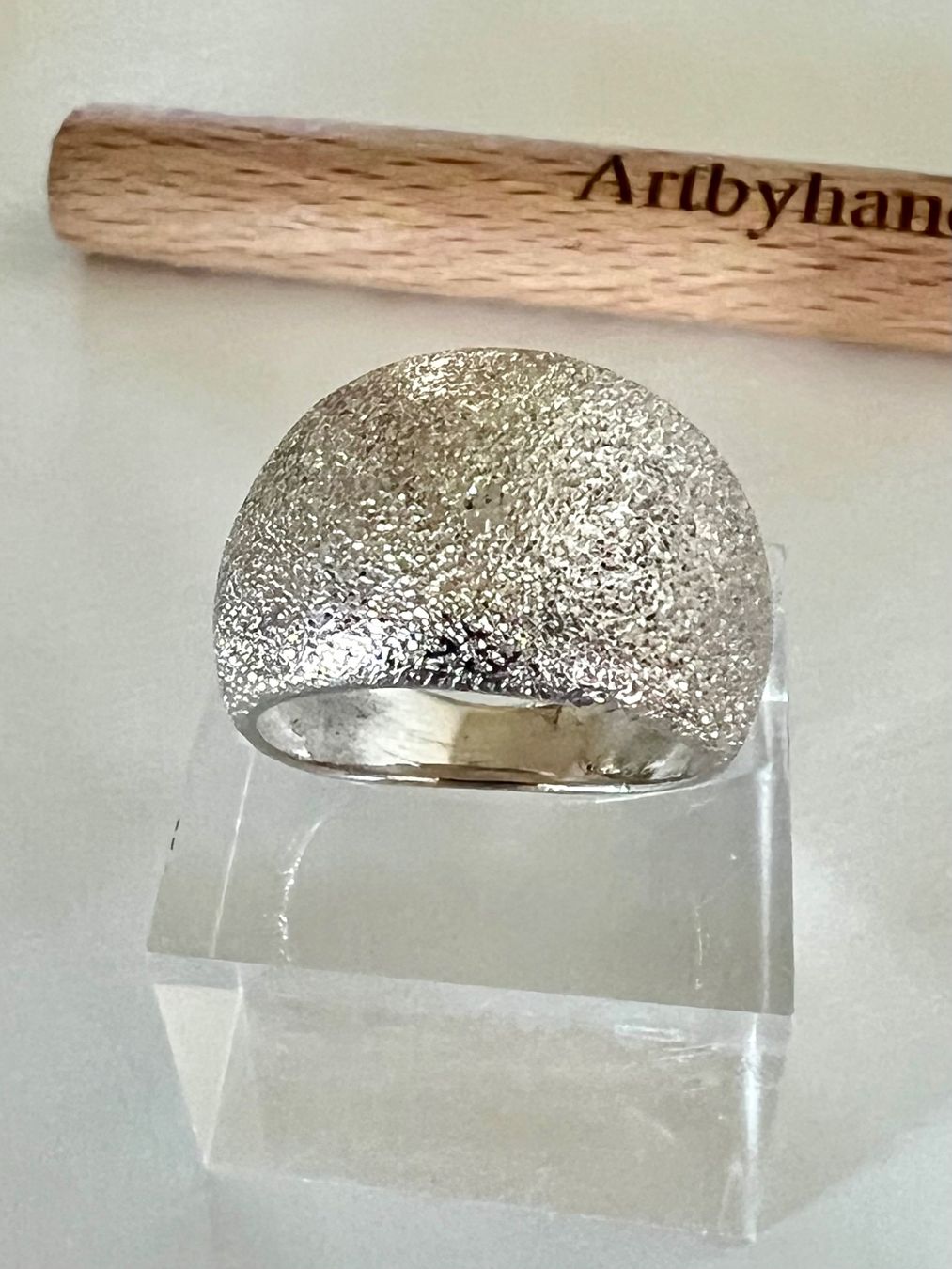 Bagues: 925 Silber Designer Ring Eisstruktur massiv G54 – D'occasion à Ruswil par artbyhand 4