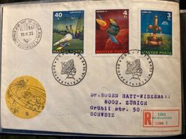 Ungarn 1977 ill. R-FDC SSt Raumforschung 40f/3Ft/4Ft