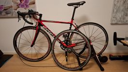 Focus – Rennvelo inkl. Elite Rollentrainer & Zubehör