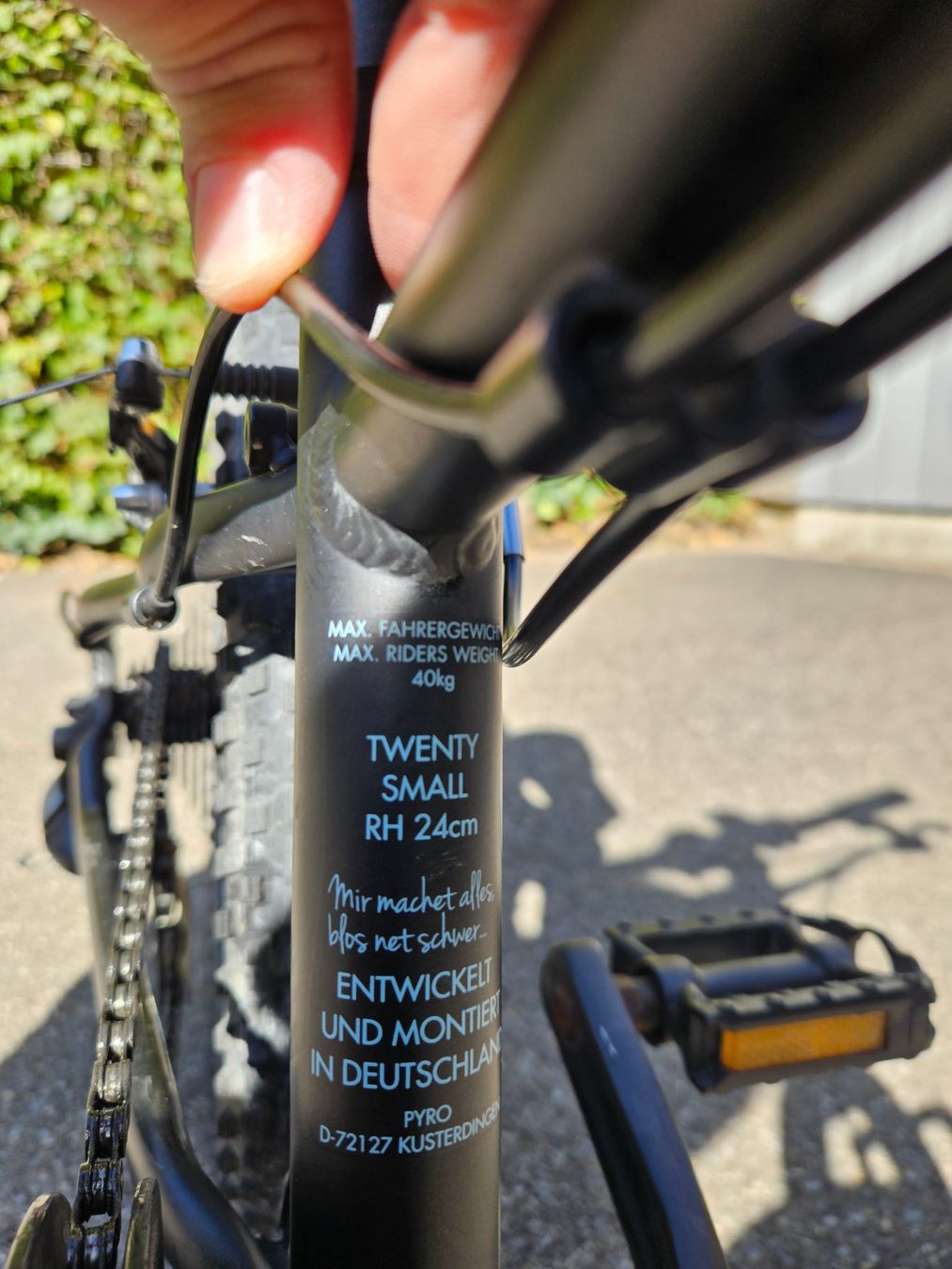 Pyro Biciclette: PYRO Twenty small schwarz Grösse: 20" Rad – Usato da Zürich venduto da peppermint01 1