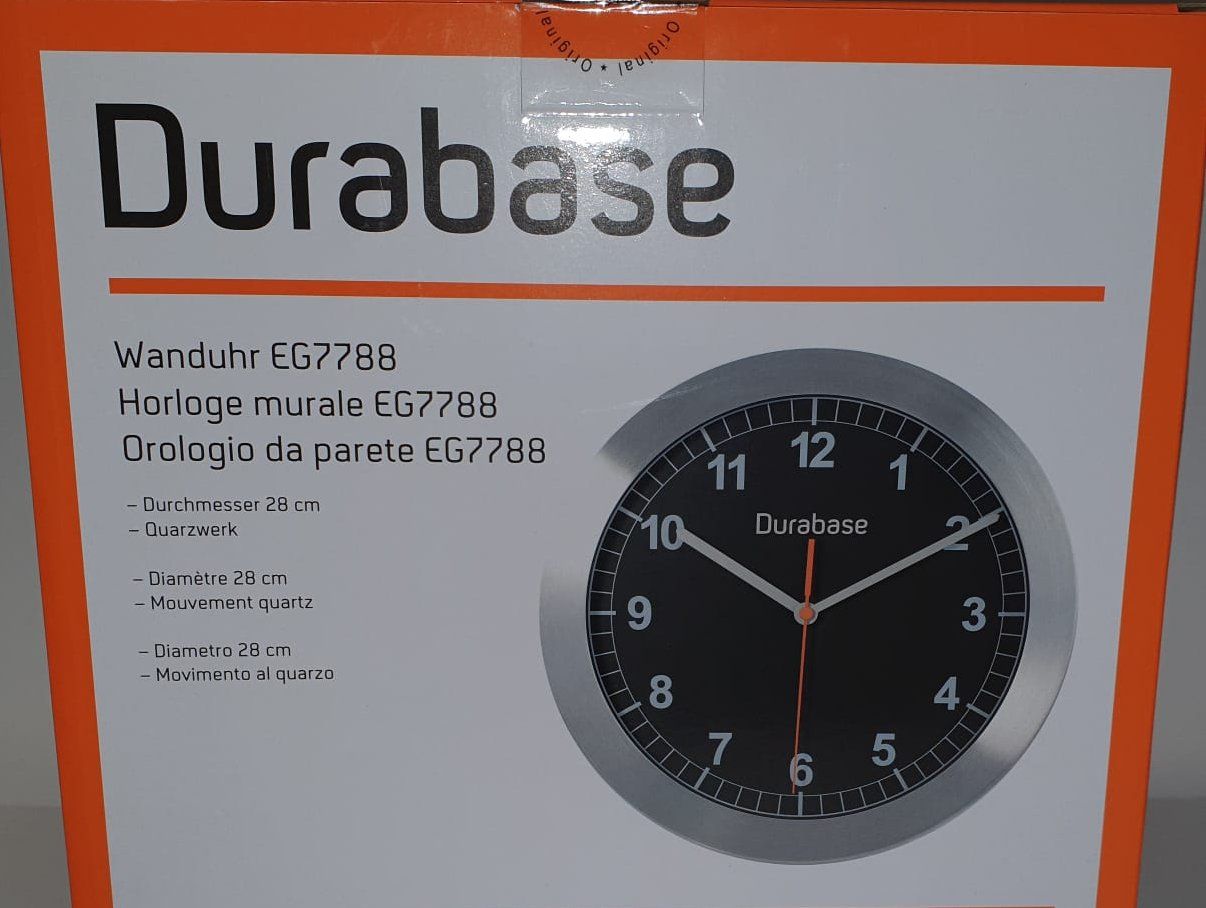 Orologi da terra & Orologi da parete: Durabase Quarz-Wanduhr 28 cm – Nuovo e nell'imballaggio originale da Genève venduto da Pandi_Panda