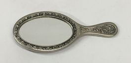 Handspiegel mit Ornamenten und Steinbesatz MADE IN GERMANY