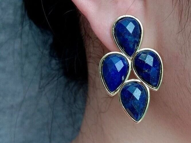 Orecchini pendenti & Orecchini a lobo: Mina Lapislazuli Ohrstecker Edelstein Boucles Lapis-lazuli – Usato da Zumikon venduto da Frauenecke 1