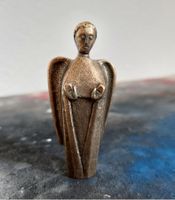 Kleine Broncefigur, betender Engel, Schutzengel