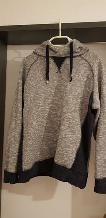Neuw. Sweatshirt mit Kapuze hell/mittelgrau - Gr.M
