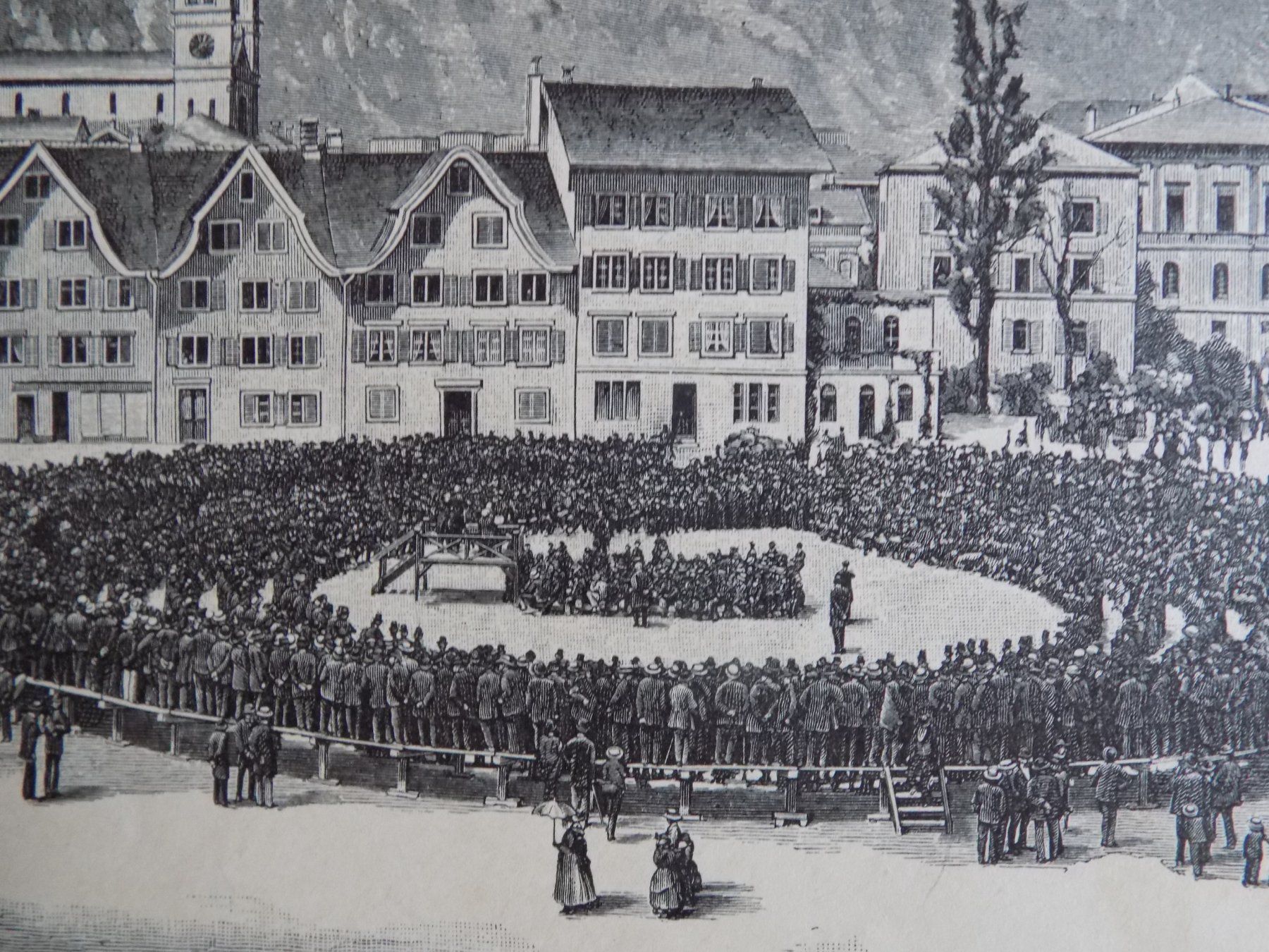 Incisioni: Glarus Landsgemeinde von 1886 – Usato da Risch venduto da Antikfee 2