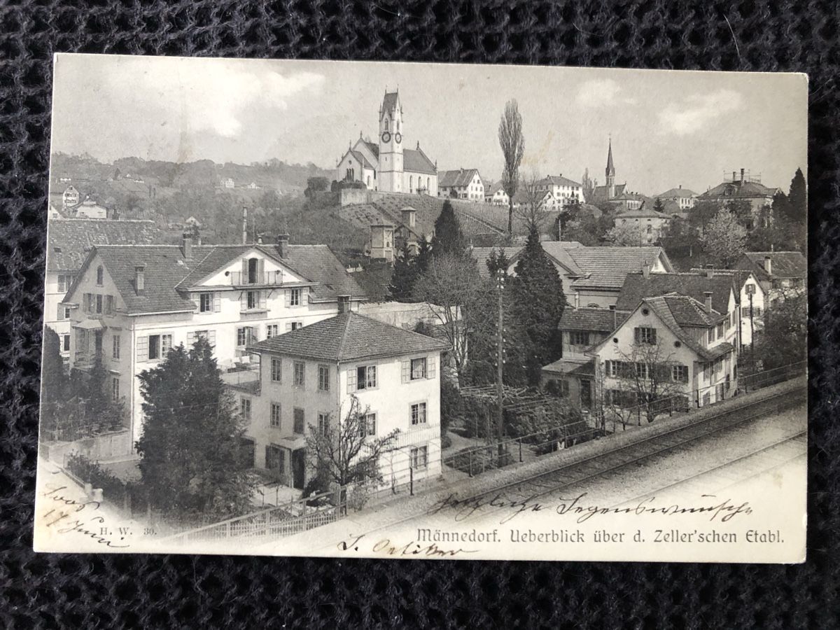 Cartoline postali: Ansichtskarte Männedorf – Usato da Näfels venduto da fritzjk