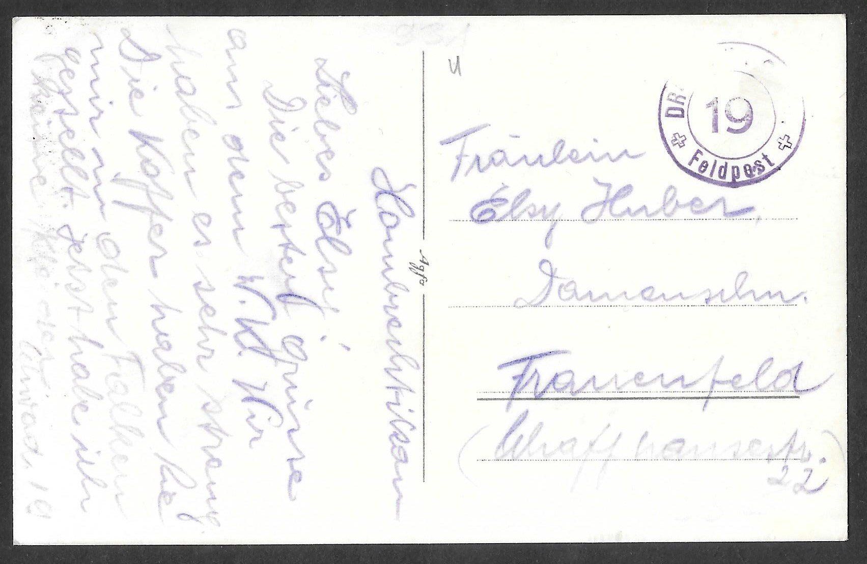 Cartoline postali: Hombrechtikon Teilansicht Feldpoststempel – Usato da Olten venduto da clotaldi 1