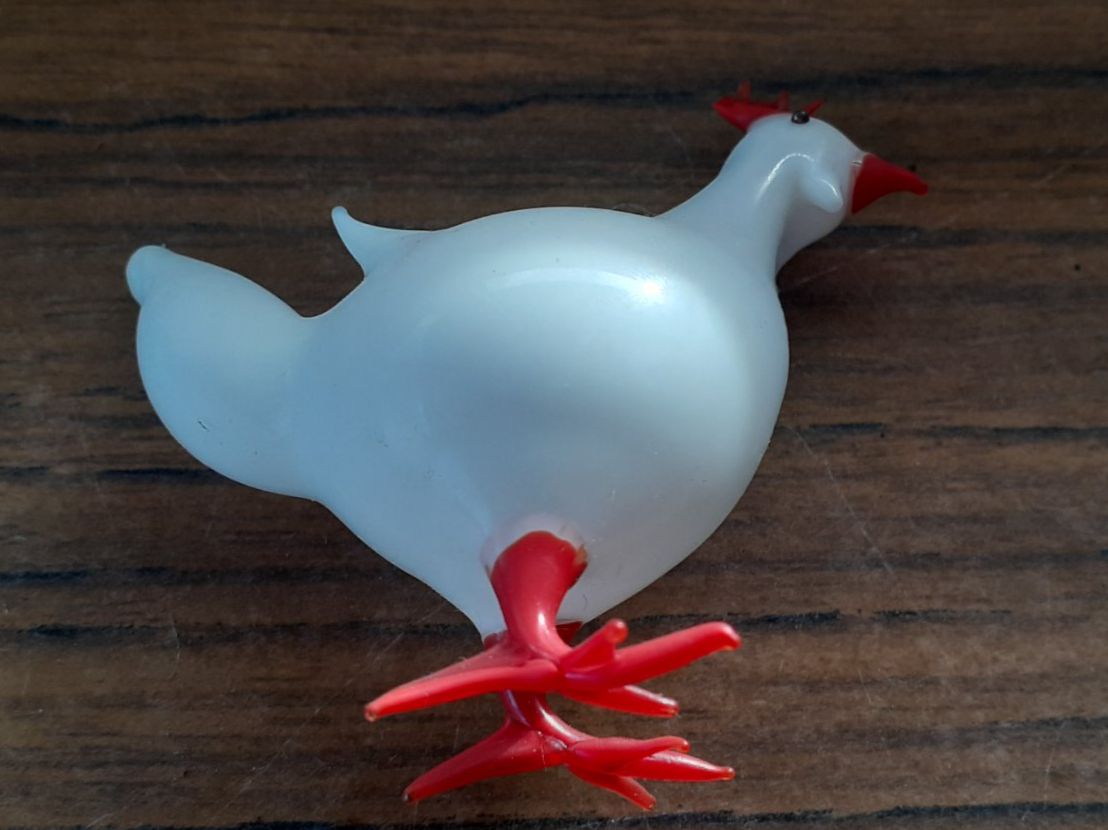 Statuette: Figur Glas Huhn Lauscha – Usato da Mörschwil venduto da antiksalon 8