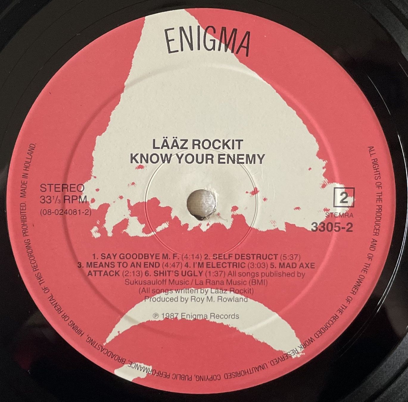 Dischi in vinile: Laaz Rockit – Know Your Enemy - LP - 1987 - First Press – Usato da Uster venduto da Zardodel 5