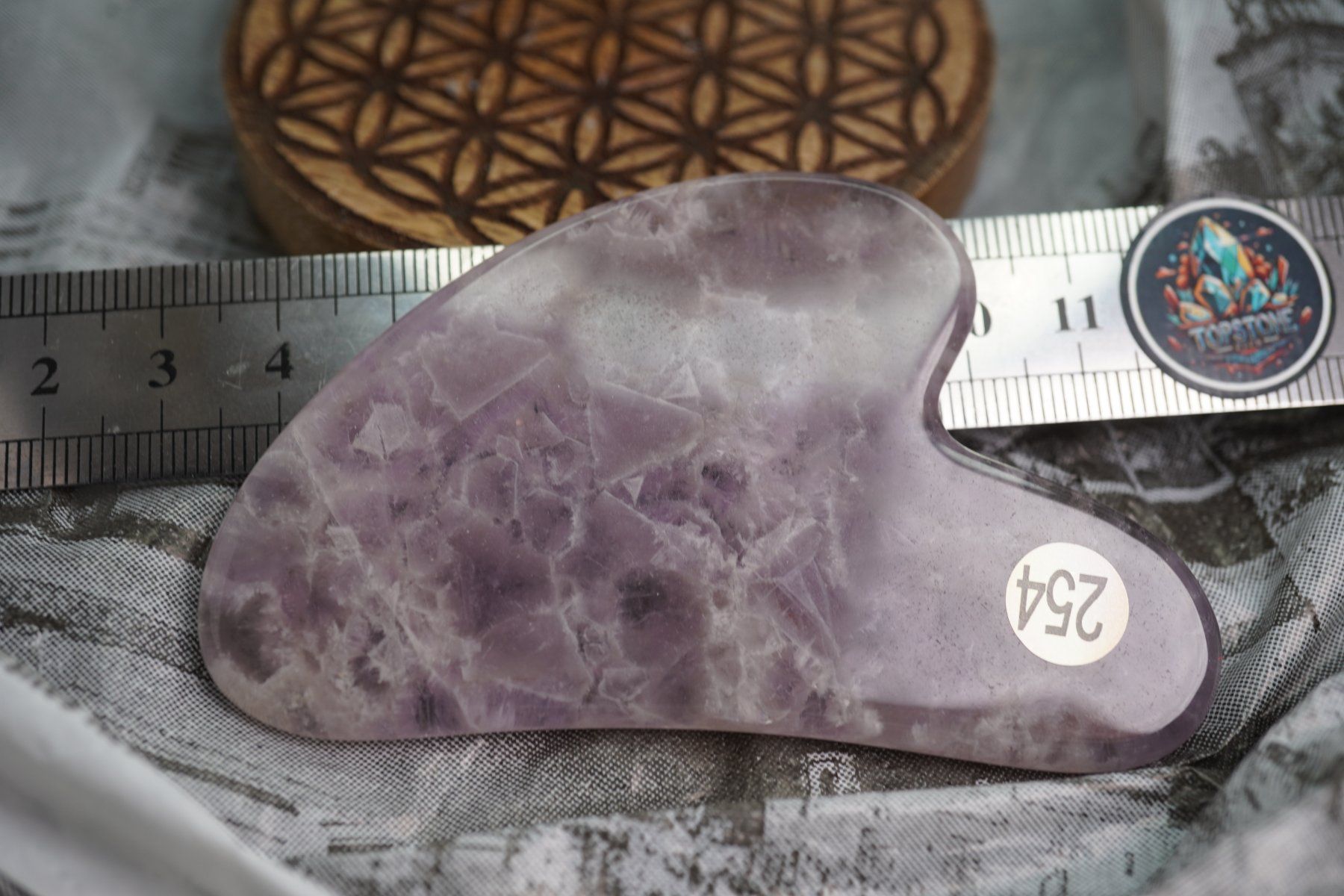 Minerali & Pietre curative: Gua Sha Massage-Stein Amethyst   ab 1.- – Nuovo e nell'imballaggio originale da Eschenbach SG venduto da topstone 8